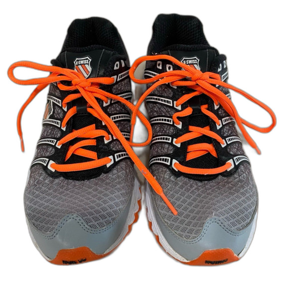 K-Swiss Sneaker Shoes Men’s Size 7.5 Colors Orange Black Gray Tubes Run 100 - Picture 2 of 12